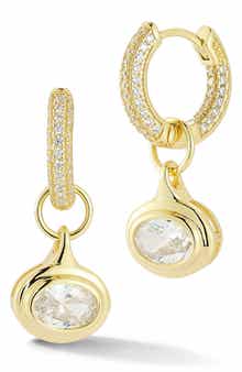 Huggie Drop Earrings