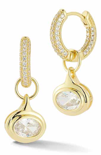 Huggie Drop Earrings