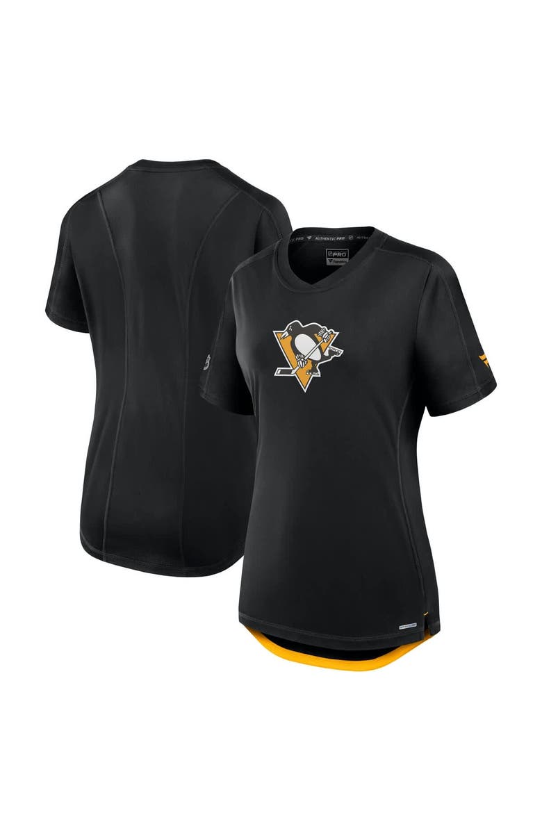 FANATICS Women's Fanatics  Black Pittsburgh Penguins Authentic Pro Rink T-Shirt, Main, color, Black