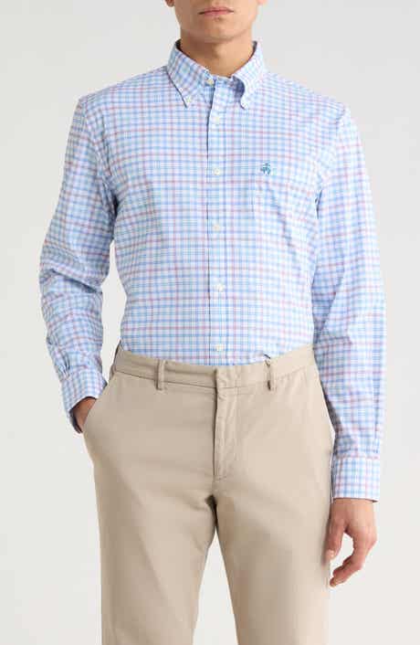 Brooks Brothers Sport Fit Stripe Plaid Button-Down Shirt