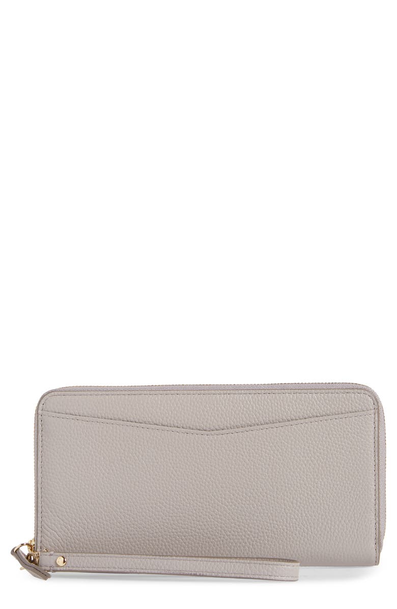 Nordstrom Zip Around Leather Continental Wallet, Main, color,