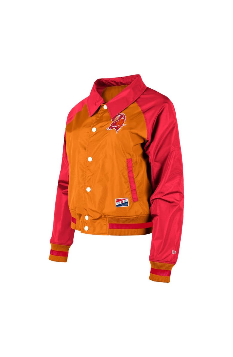 New Era Women's New Era Orange Tampa Bay Buccaneers Coaches Raglan Full-Snap Jacket, Alternate, color, Orange