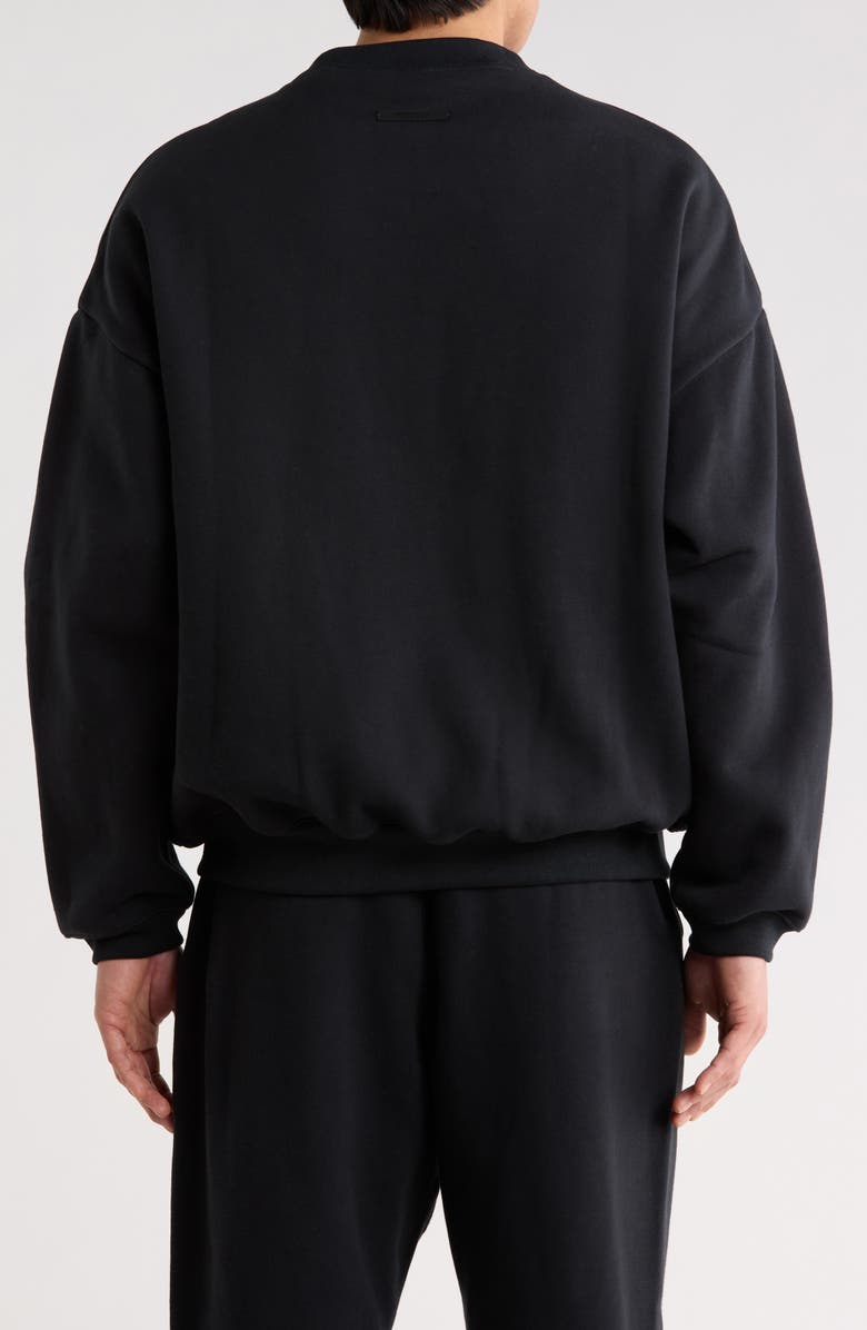 Fear of God Essentials '90s Fit Fleece Crewneck Sweatshirt, Alternate, color, Vintage Black
