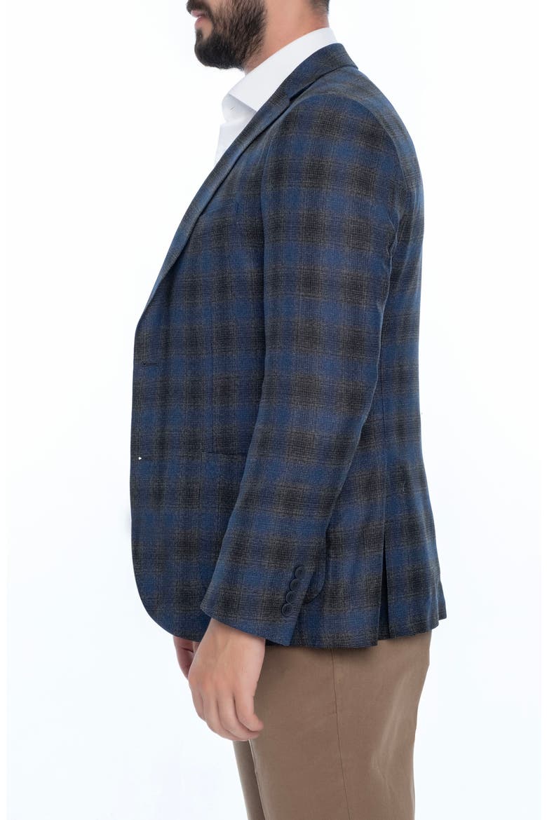 Plaid Sport Coat, Alternate, color, NAVY BLUE