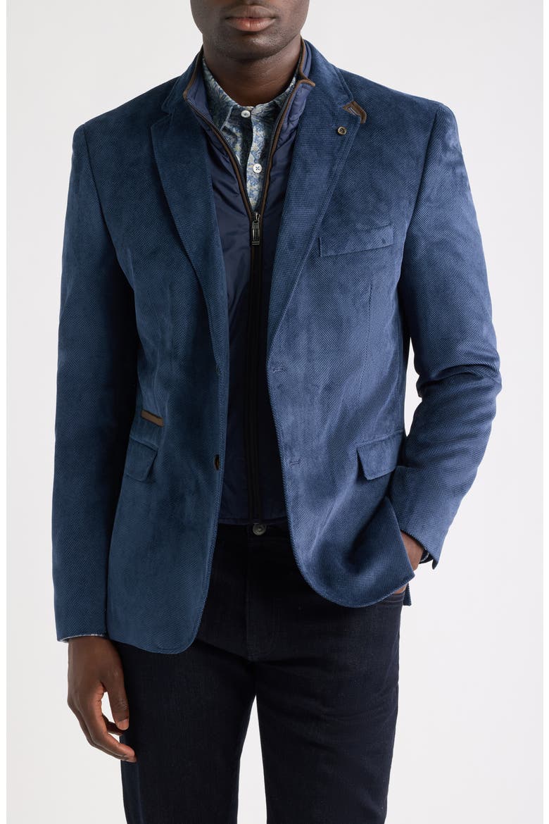 Harding Bib Sport Coat, Main, color, NAVY PLUSH