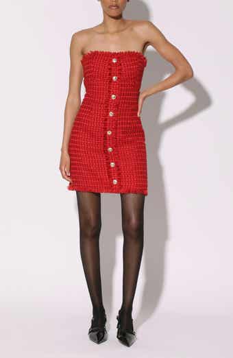 Walter Baker Bridget Strapless Tweed Minidress