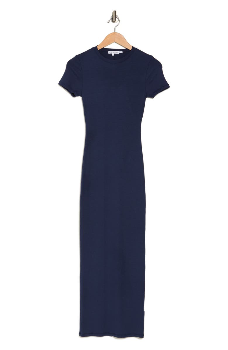 Good American Rib Jersey Maxi T-Shirt Dress, Alternate, color, 