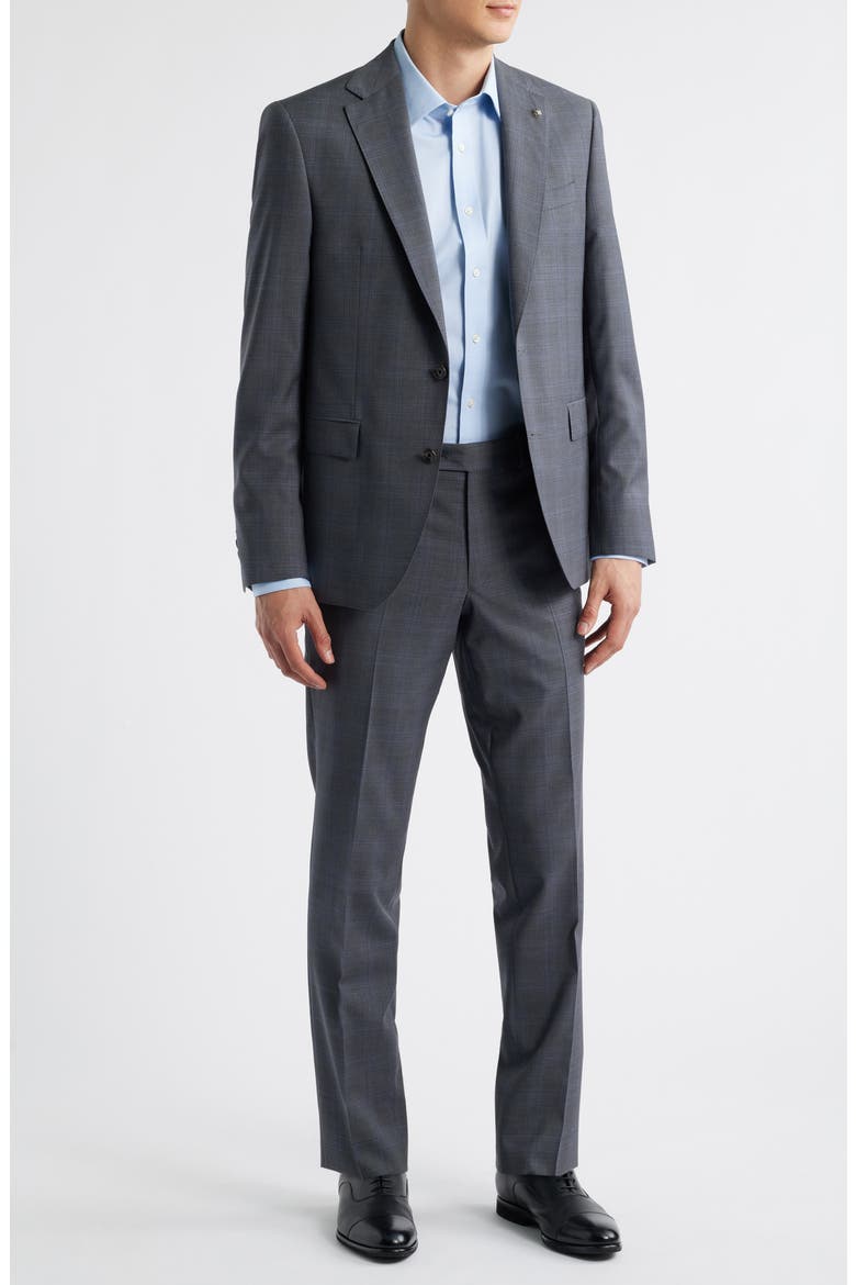 Esprit Plaid Suit, Main, color, GREY