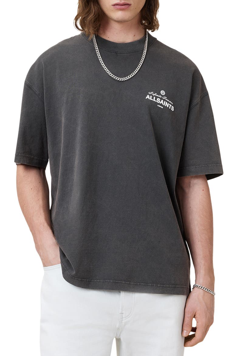 Soleil Graphic T-Shirt, Main, color, WASHED BLACK