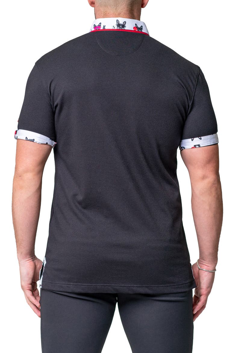 Mozartsoliddog Black Jersey Polo, Alternate, color, BLACK