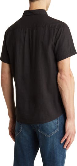 San Gabriel Short Sleeve Linen Blend Button-Up Shirt