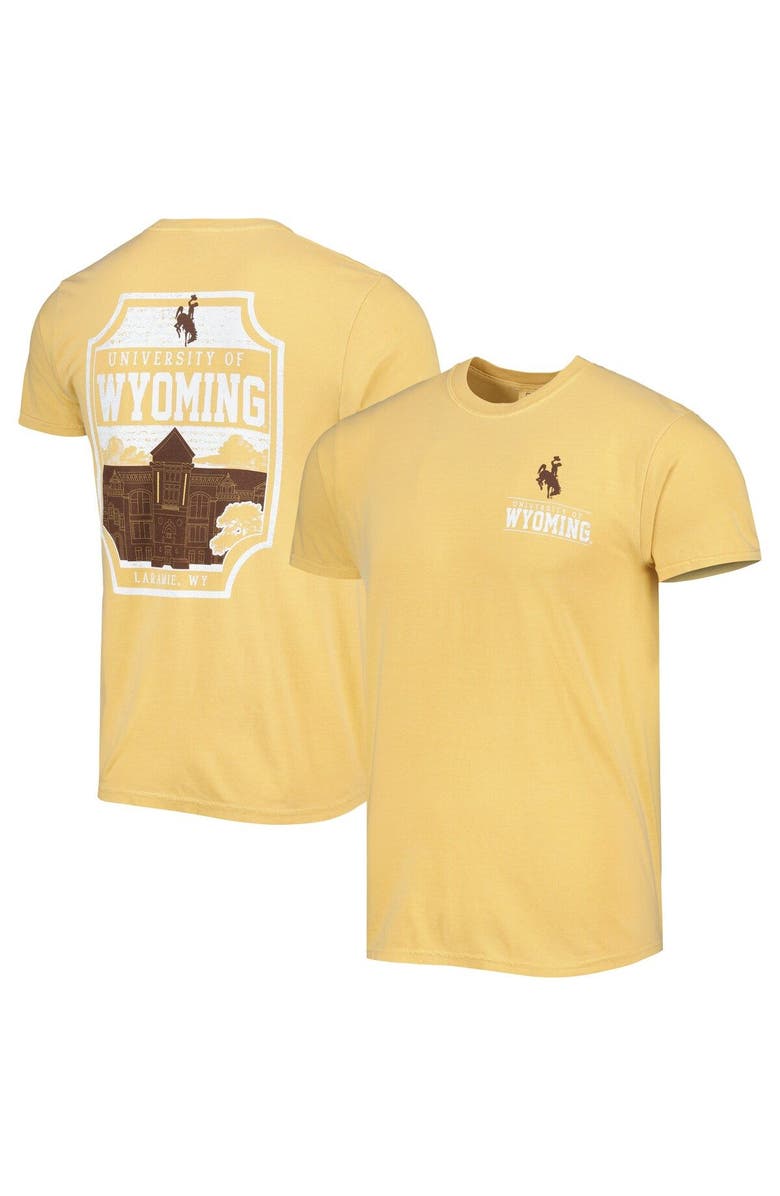 IMAGE ONE Men's Gold Wyoming Cowboys Logo Campus Icon T-Shirt, Main, color, 