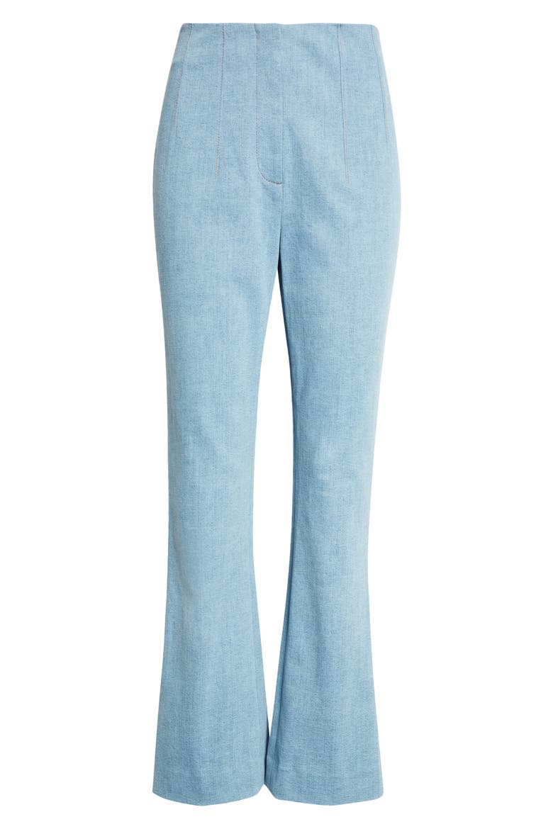 Hawthorne Clean Waist Stretch Cotton Pants, Alternate, color, BLUE MIRAGE