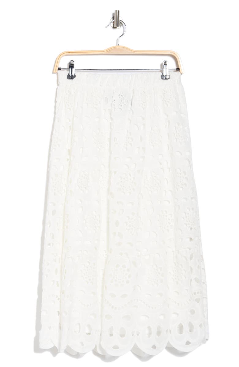 Forgotten Grace Eyelet Embroidered Scallop Skirt, Alternate, color, 