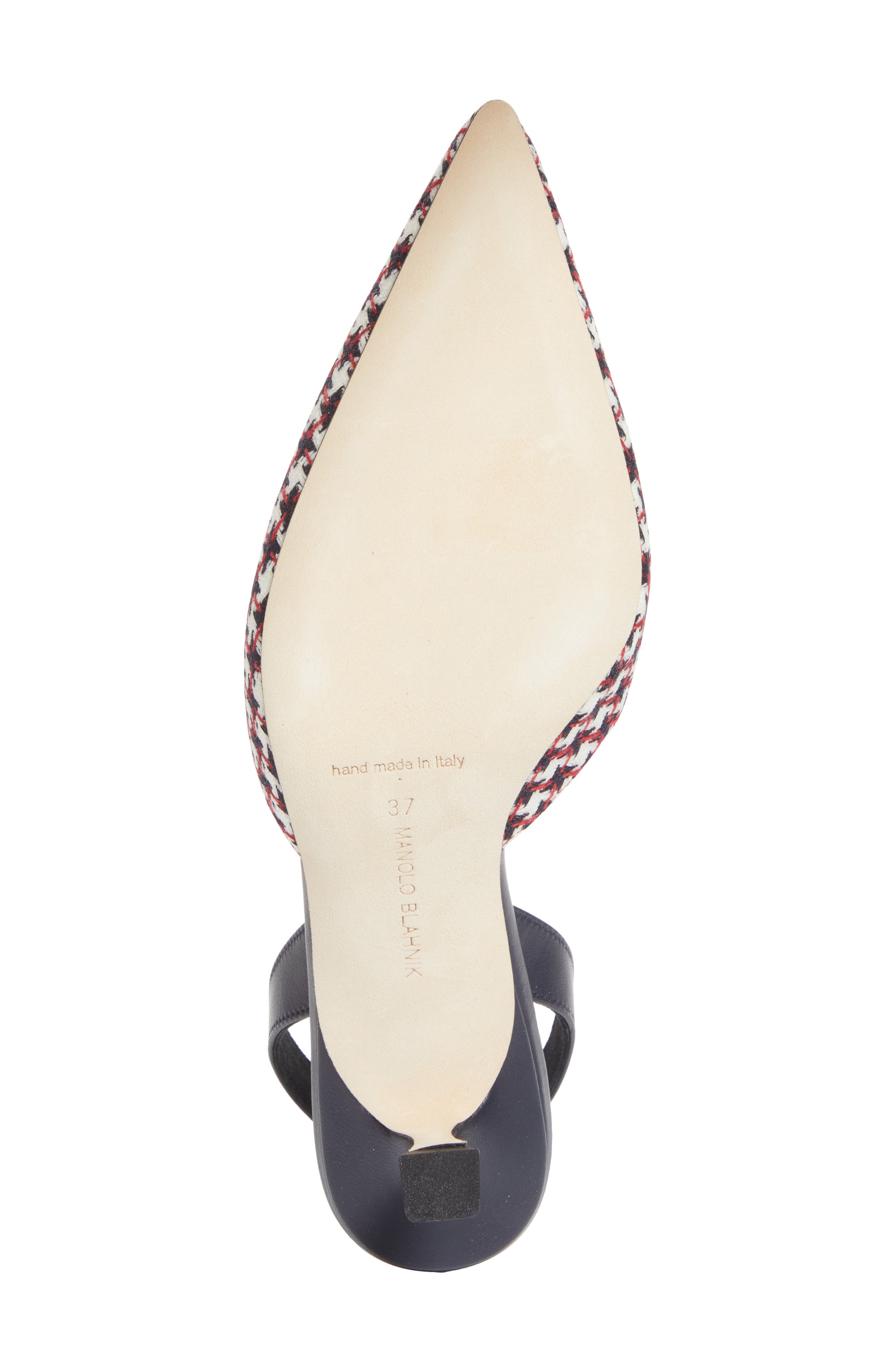 Manolo Blahnik Carolyne Kitten Heel Slingback Pump, Alternate, color, Black Multi