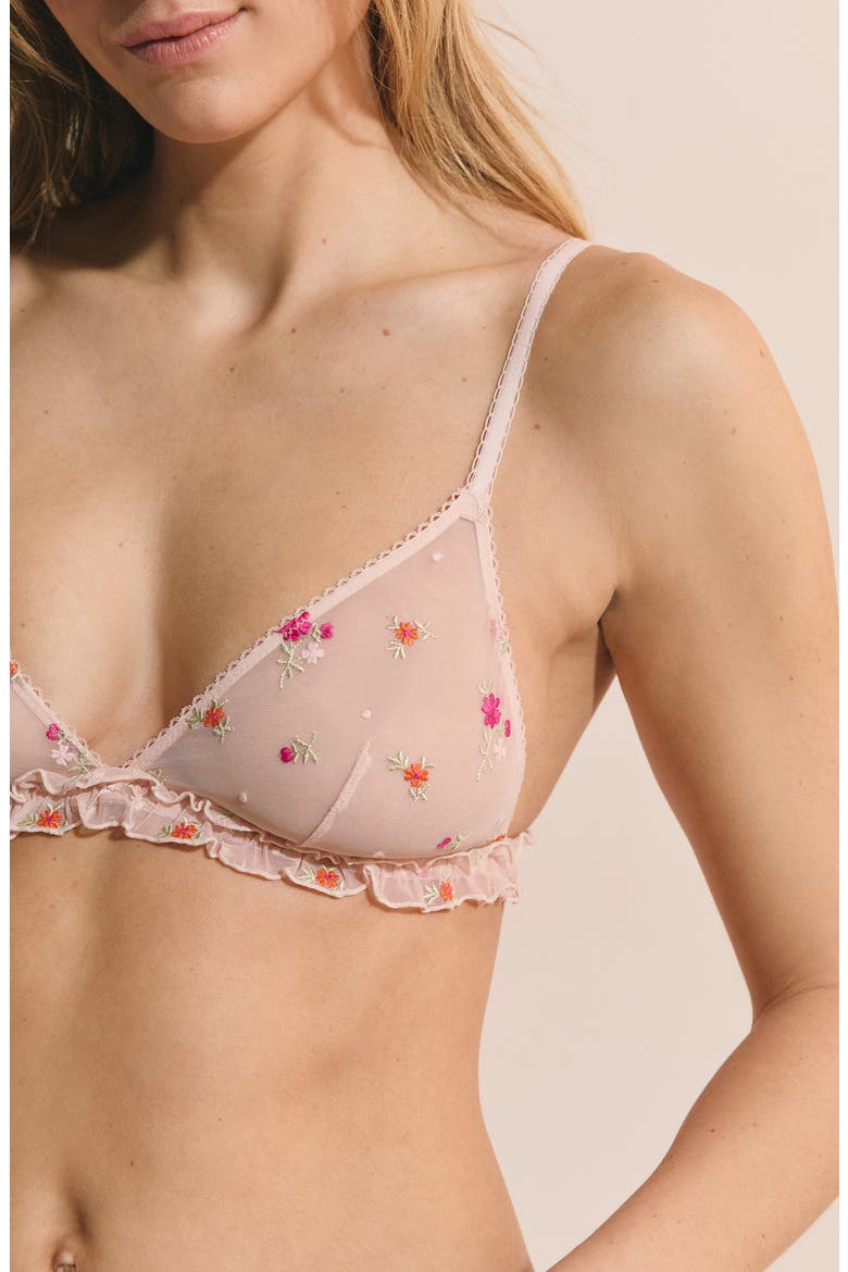 Freesia Wireless Triangle Bra, Alternate, color, IMP FOND ROSE