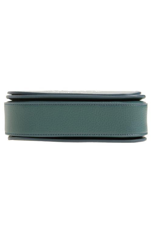 Stella Mccartney Studded Logo Faux Leather Crossbody Bag In Balsam Green