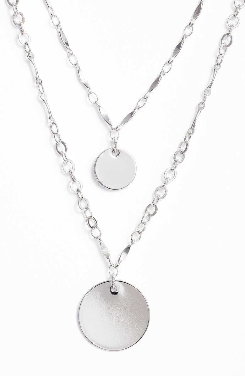 Halogen<sup>®</sup> Two-in-One Double Disc Pendant Necklace, Alternate, color,