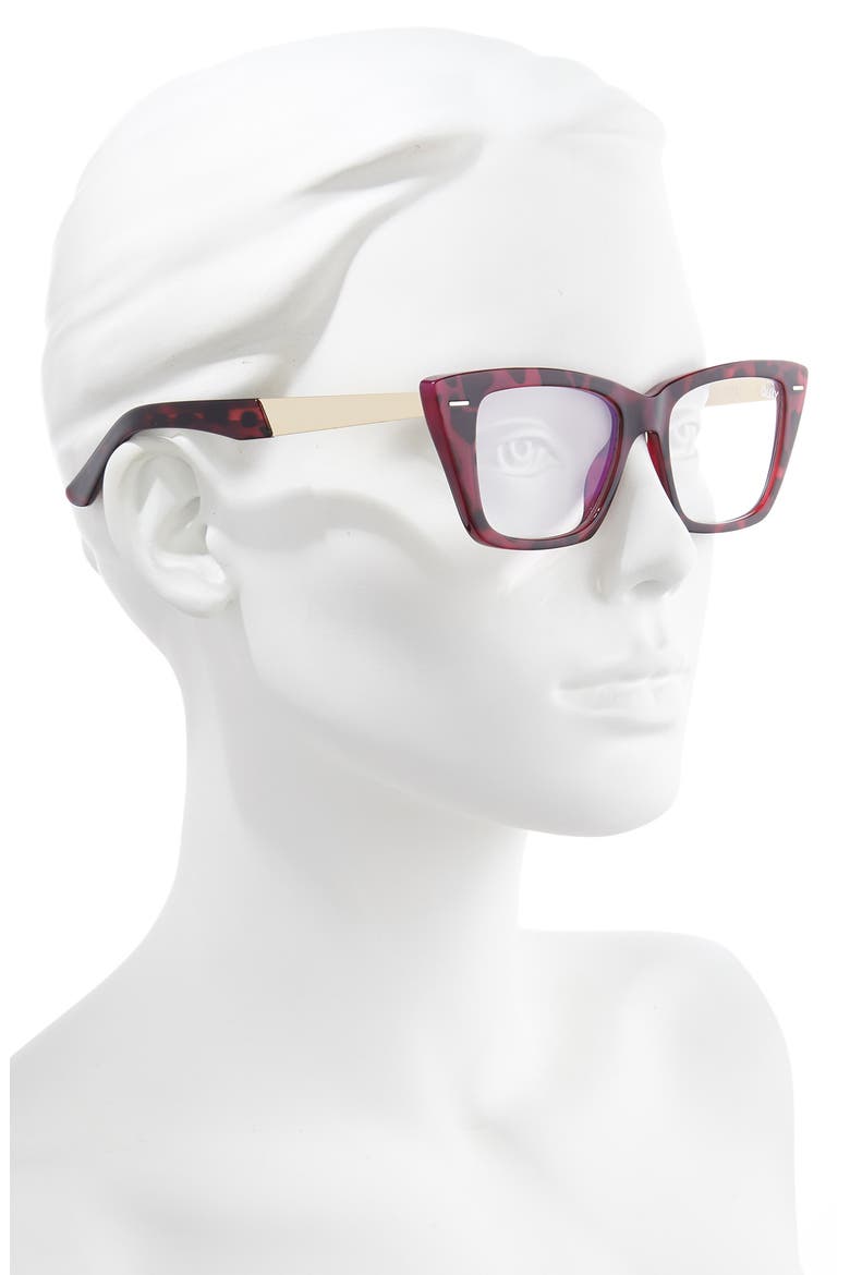 Diff Blue Color QUAY Australia Prove It 52mm Cat Eye Blue Light Filtering Glasses ...