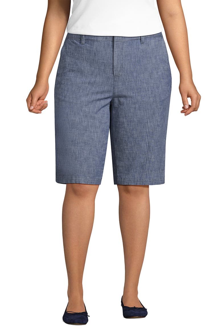 Elastic Back Classic 12" Chino Shorts, Main, color, Evening Sky Chambray
