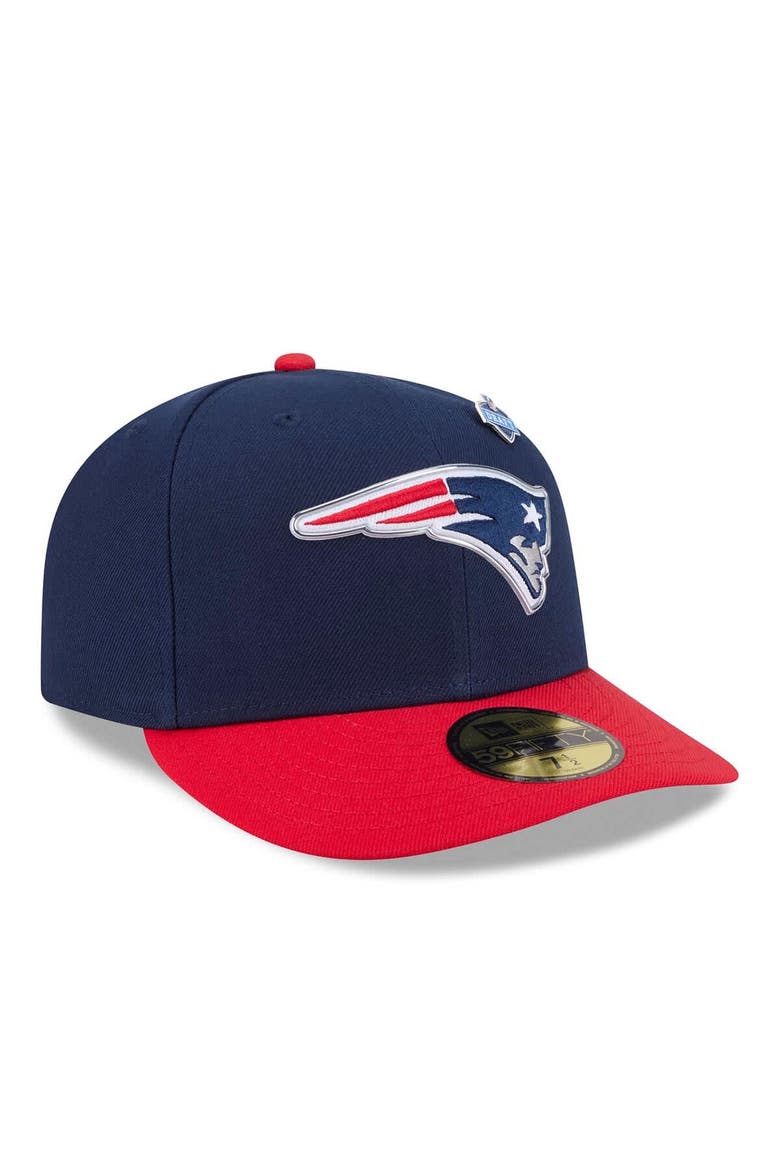Men's New Era  Navy/Red New England Patriots 2026 NFL Draft Pre-Curved 59FIFTY Fitted Hat, Alternate, color, Navy