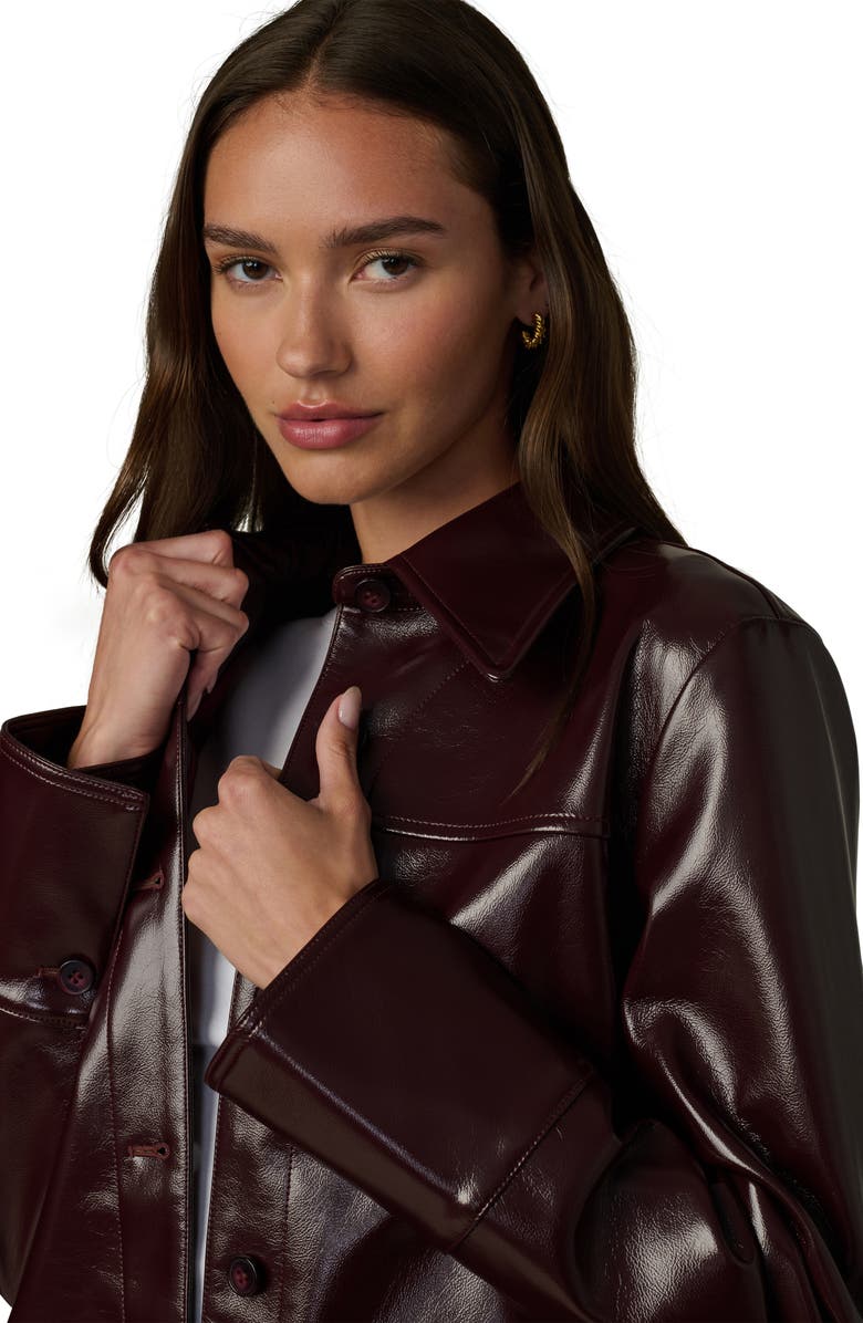 Joe's Jeans The Daisy Faux Leather Jacket, Alternate, color, Bordeaux