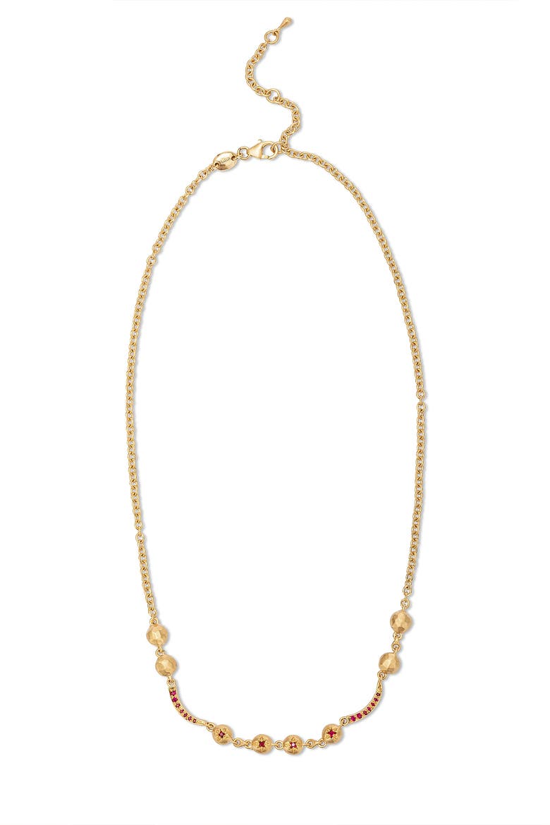 Arch Necklace Fire Element Ruby, Main, color, Gold/Red Ruby