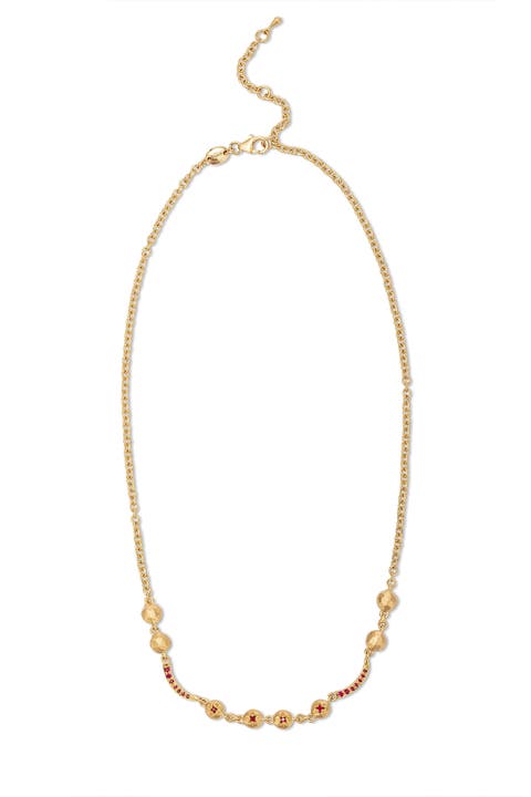 Arch Necklace Fire Element Ruby