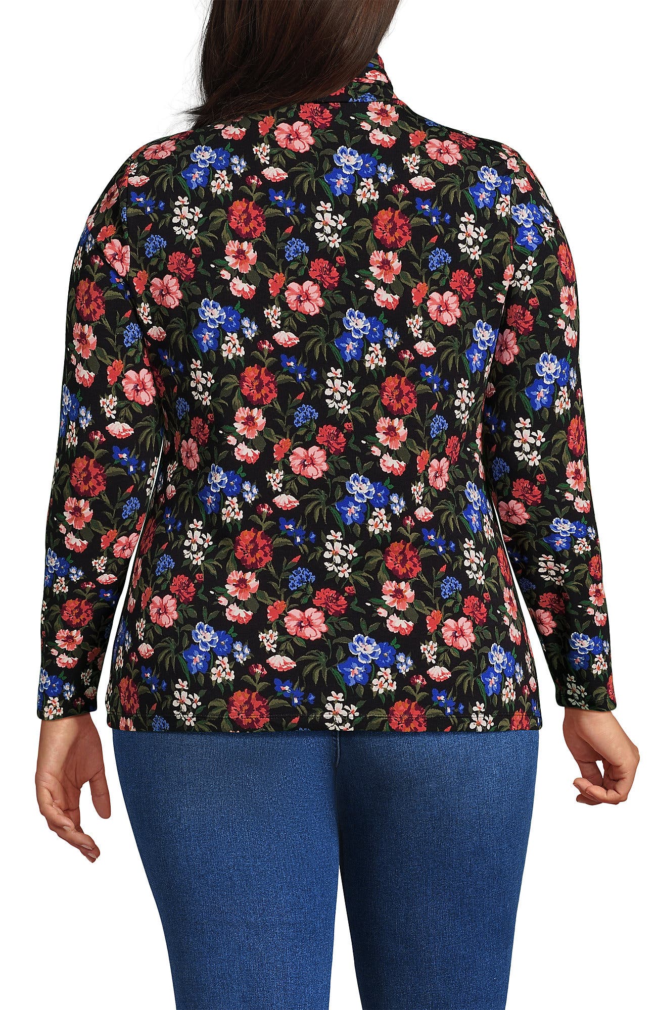 Lightweight Jersey Skimming Long Sleeve Turtleneck - image 2