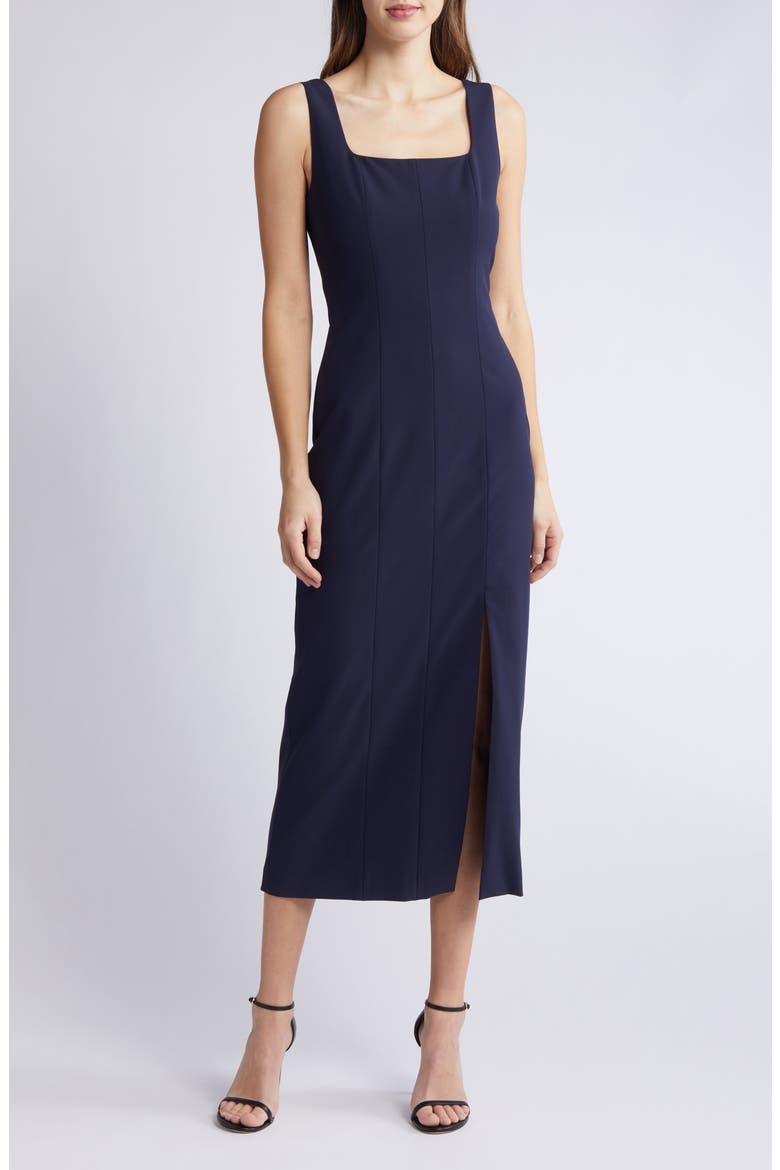 Dineza Midi Sheath Dress, Main, color, DK BU