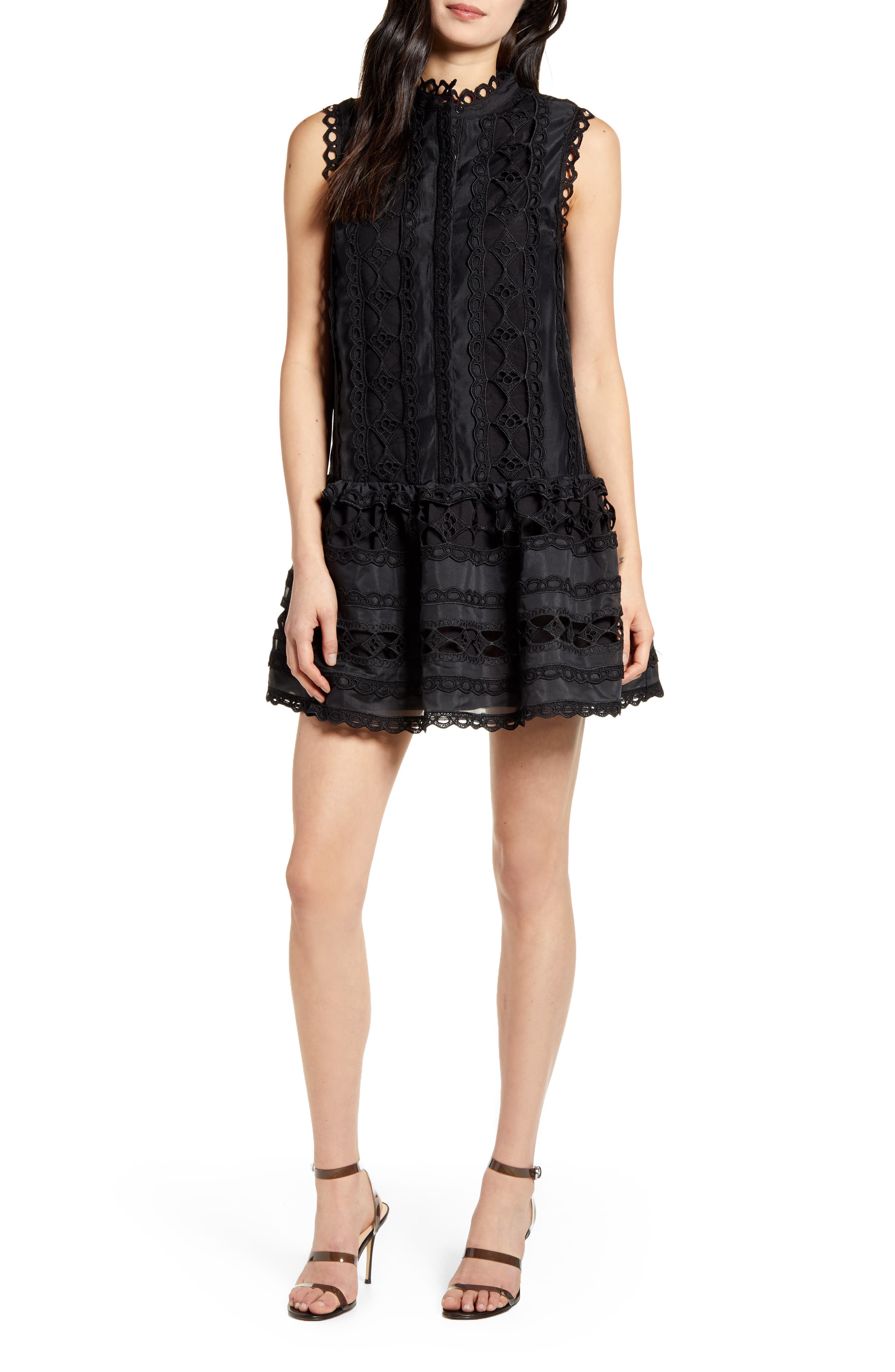 Sleeveless Lace A-Line Dress