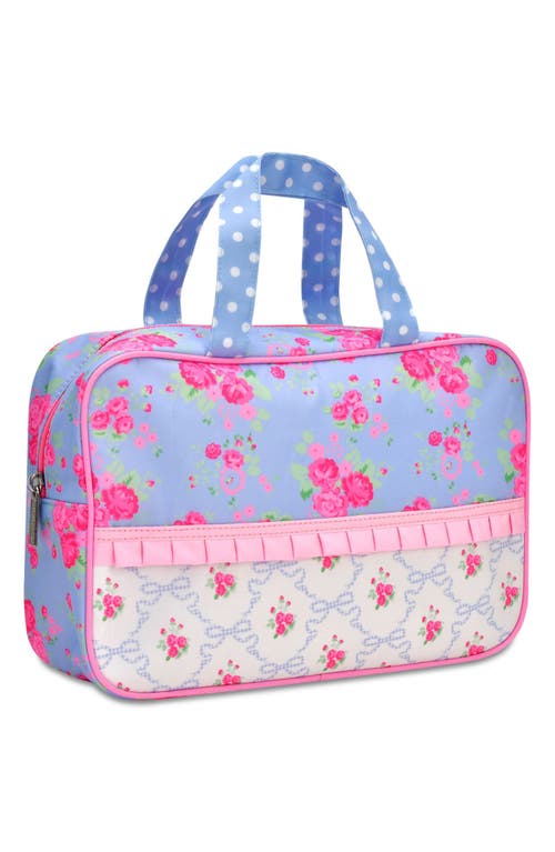 Iscream Kids' Ditsy Large Cosmetic Bag In Blue Multi
