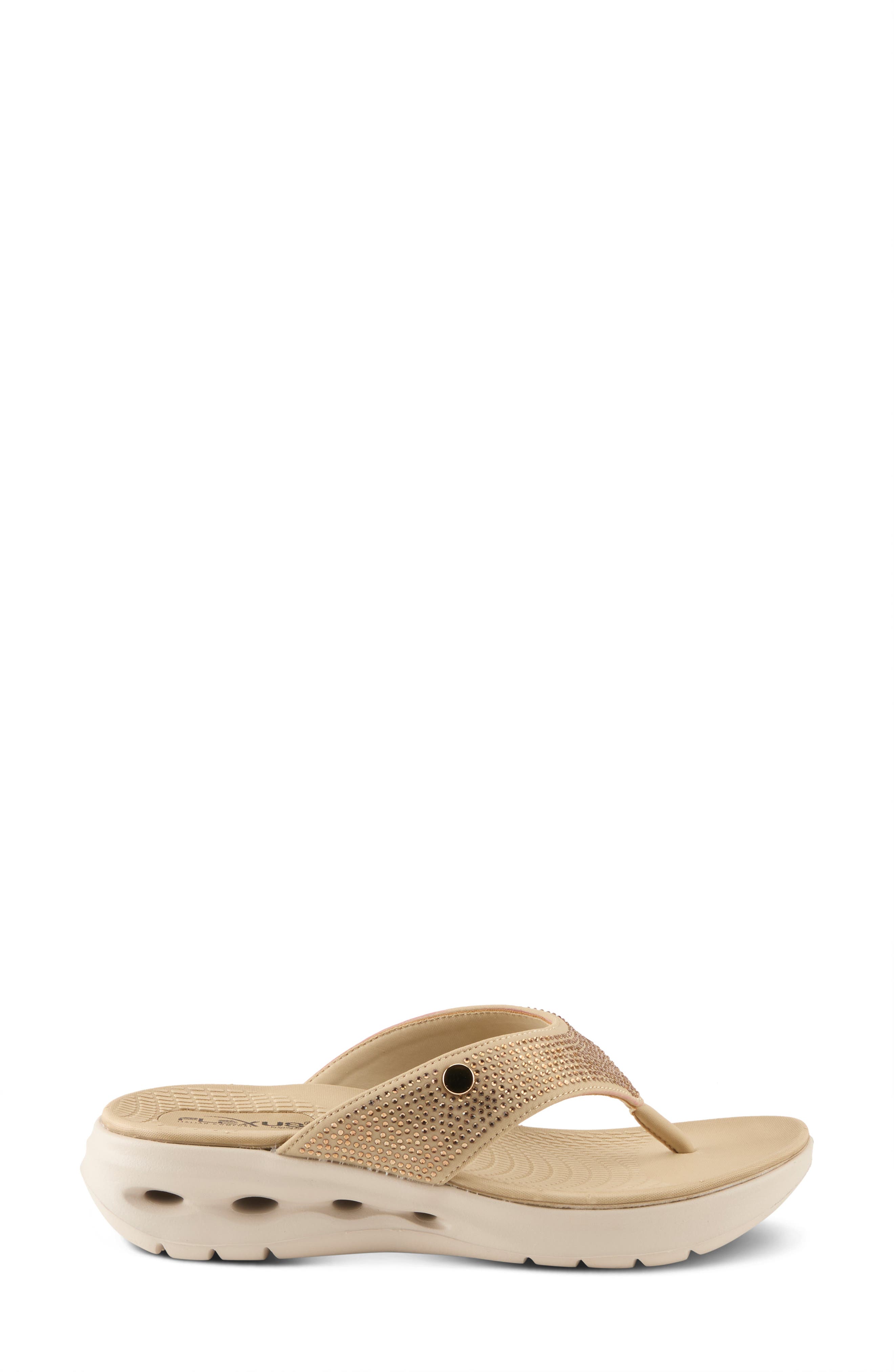 Gorski Platform Flip Flop, Alternate, color, BEIGE