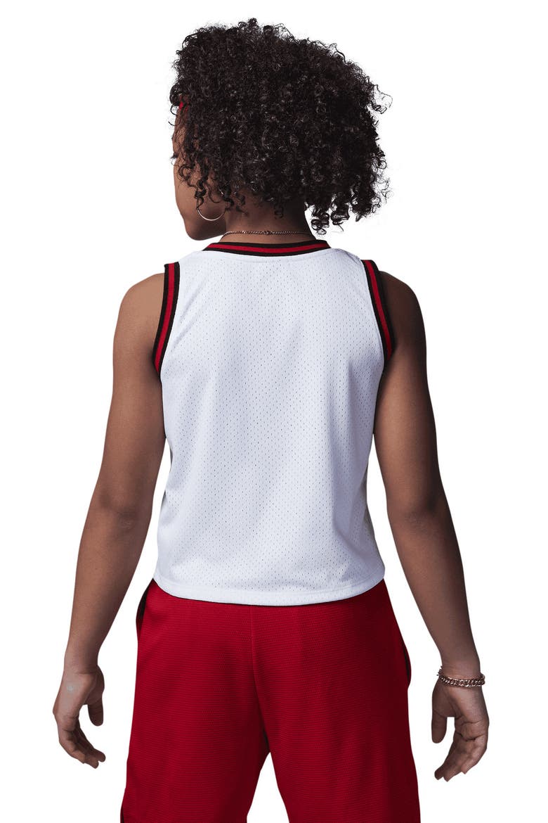Kids' Recon Cropped Jersey Top, Alternate, color, WHITE