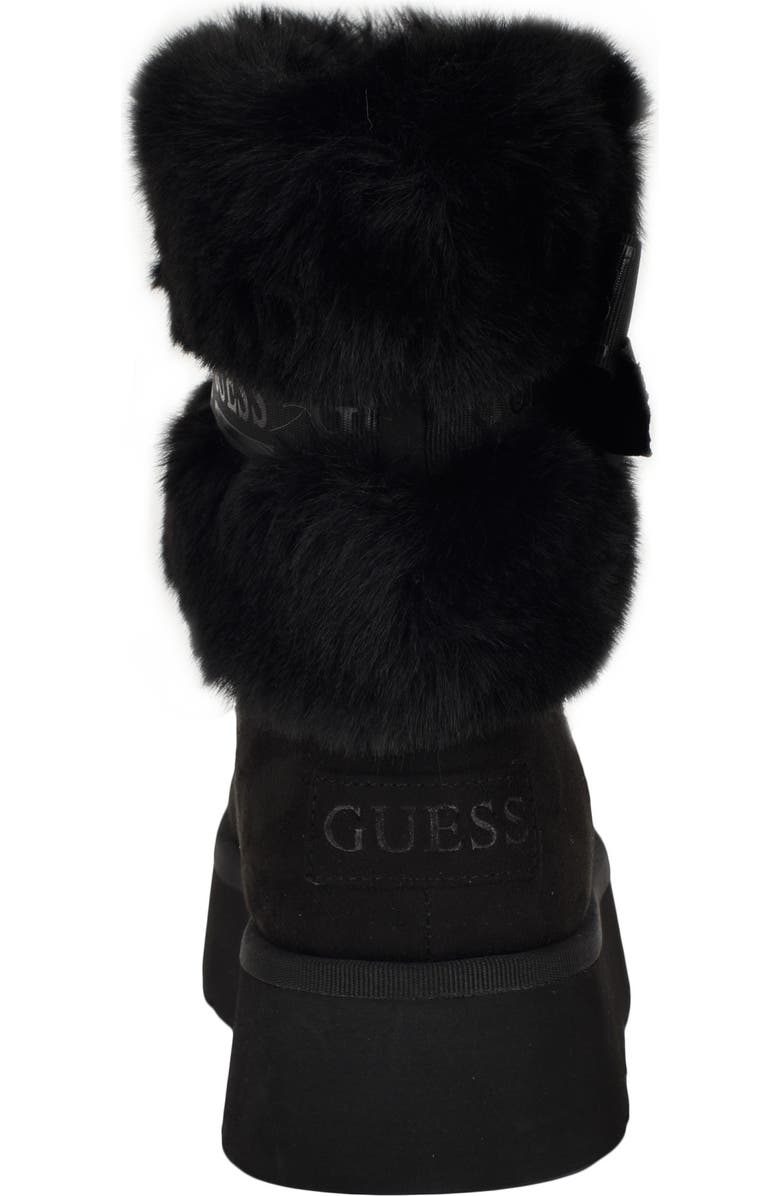 GUESS Denla Faux Fur Bootie, Alternate, color, Black