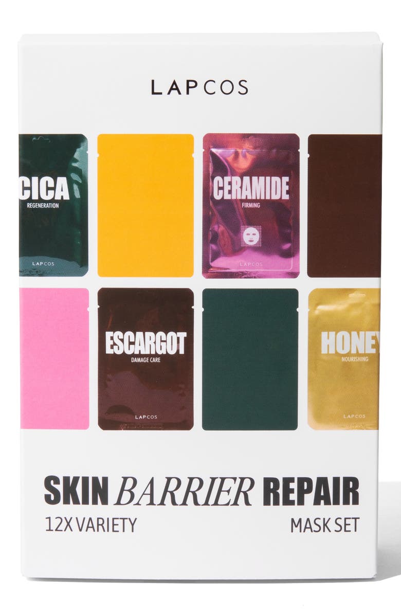 LAPCOS Skin Barrier Repair Assorted 12-Pack Sheet Mask Set, Main, color,