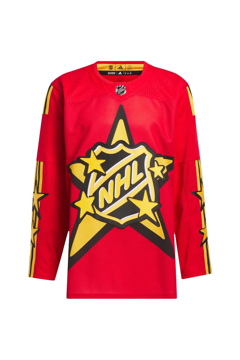 Men's 2024 NHL All-Star Game adidas x drew house  Red Primegreen Authentic Jersey, Alternate, color, Red