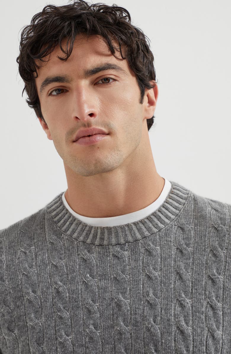 Brunello Cucinelli Vanisé sweater, Alternate, color, Dark Grey