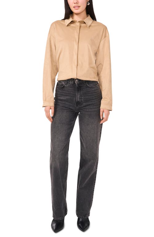 1.state 'mosaic' Print Tie Neck Blouse In Brown