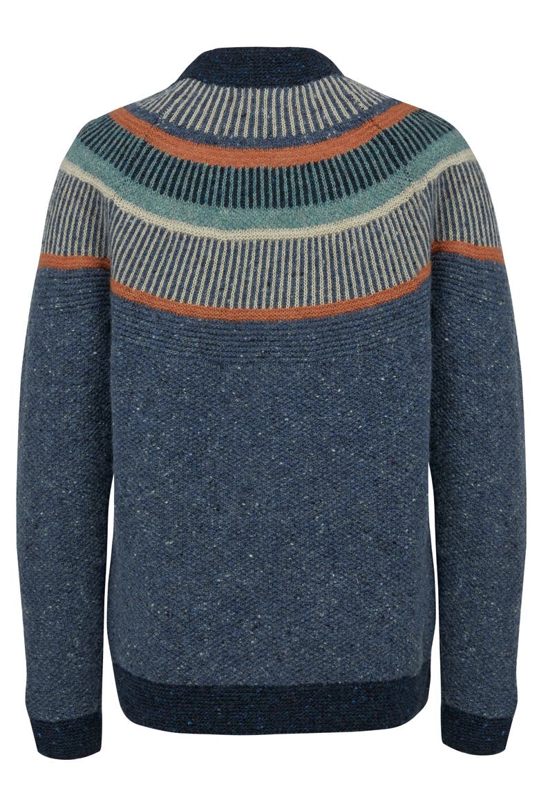 Statement Donegal Wool Sweater, Alternate, color, INDIGO