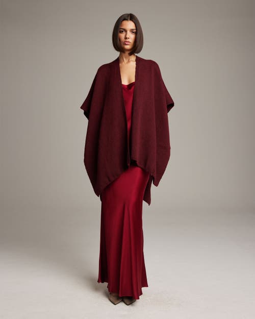 Voz Solid Alpaca Duster In Wine
