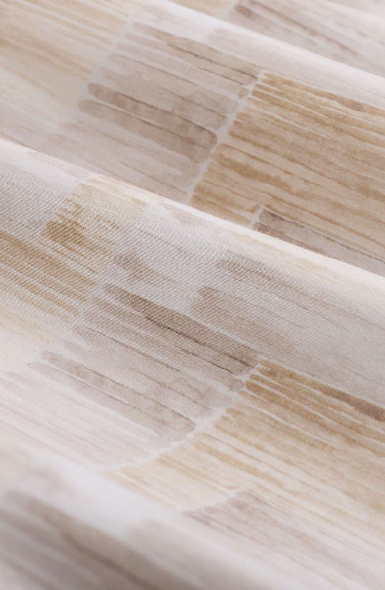 Bugatchi Julian Shaped Fit Brushstroke Print Stretch Cotton Button-Up Shirt, Alternate, color, Almond