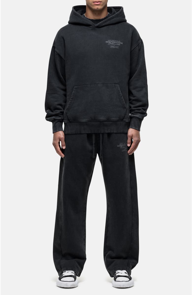 Good For Nothing Vintage Washed Black Atelier Hoodie, Alternate, color, Black