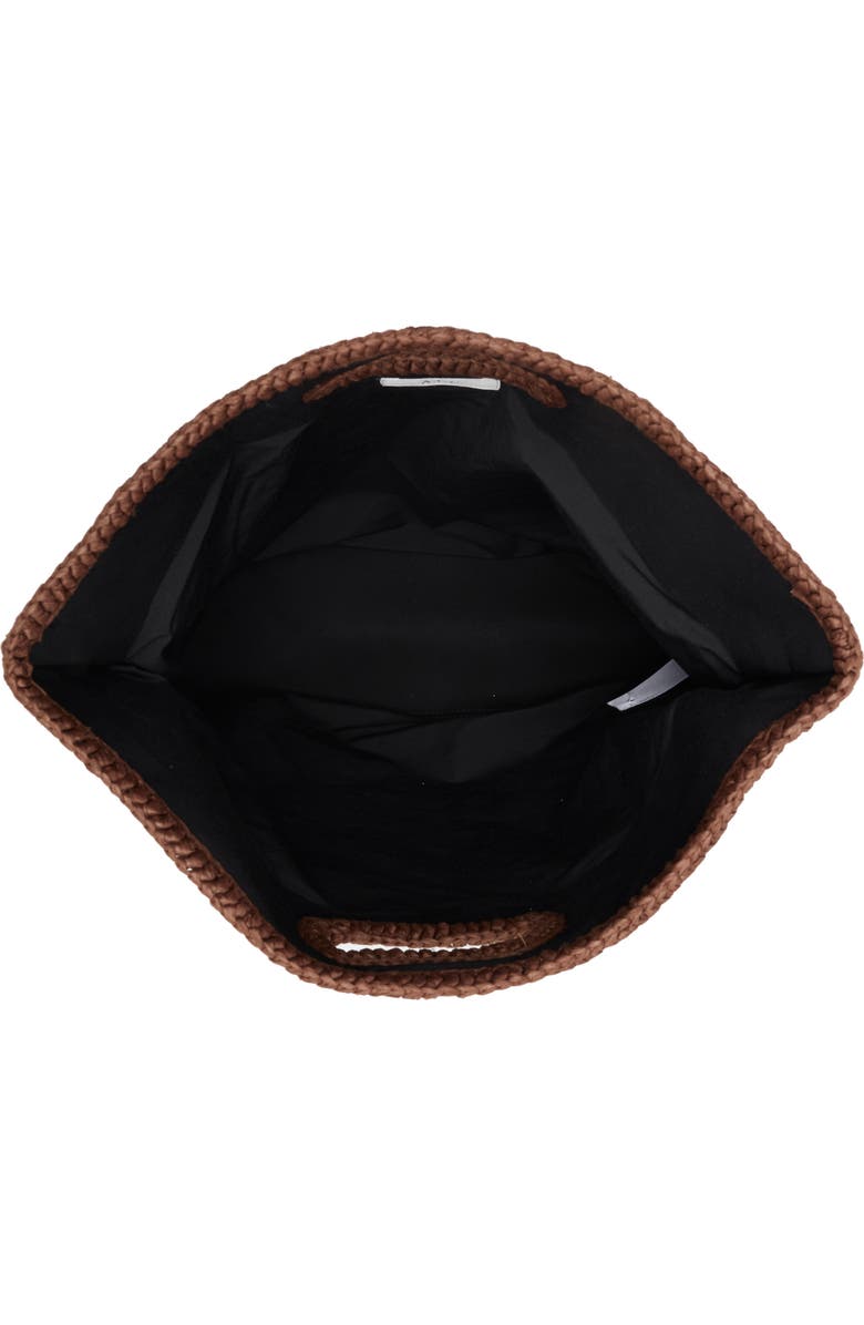 A.L.C. Rori Woven Straw Tote Bag, Alternate, color, Chocolate/ Ivory