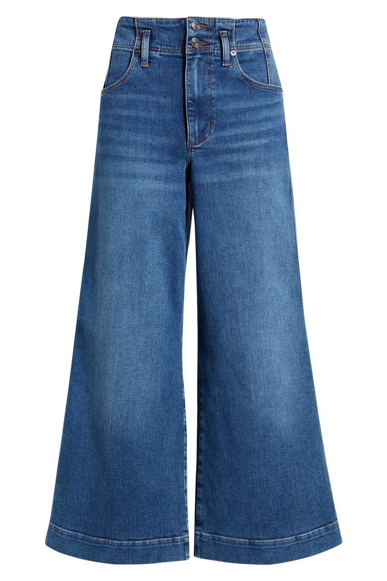 The Seamed High Waist Ankle Wide Leg Jeans, Alternate, color, CHARITY