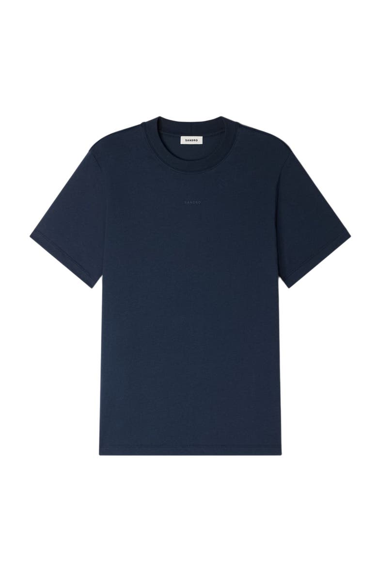 Cotton T-shirt, Alternate, color, Navy blue