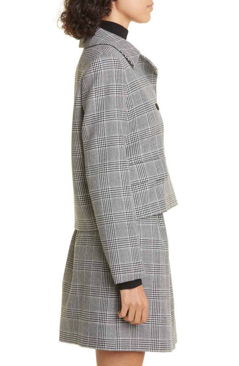 Max Mara Facella Houndstooth Check Virgin Wool Jacket, Alternate, color, 