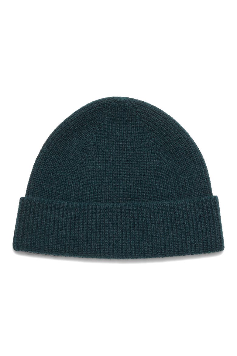 Oasi Cashmere Beanie, Main, color, DARK GREEN