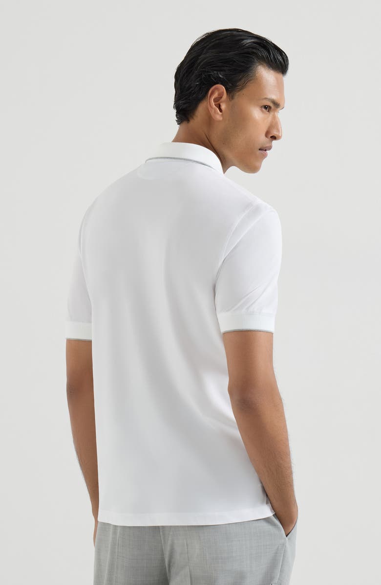 Brunello Cucinelli Piqué polo shirt, Alternate, color, White