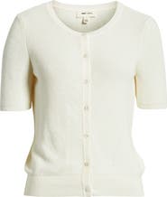 Mavi Jeans Short Sleeve Cotton Blend Cardigan